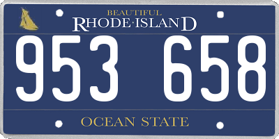 RI license plate 953658