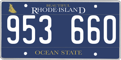 RI license plate 953660