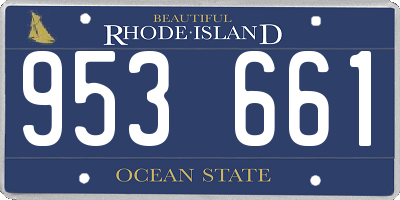RI license plate 953661