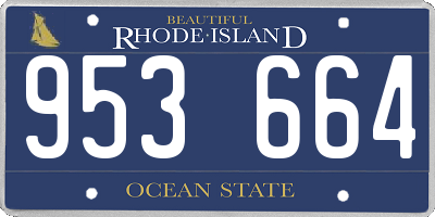 RI license plate 953664