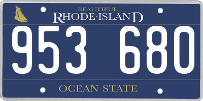 RI license plate 953680