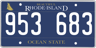 RI license plate 953683
