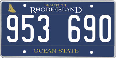 RI license plate 953690