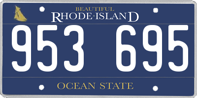 RI license plate 953695