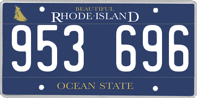 RI license plate 953696