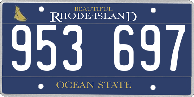 RI license plate 953697