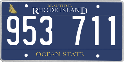 RI license plate 953711