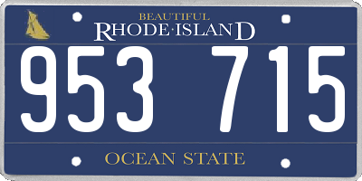 RI license plate 953715