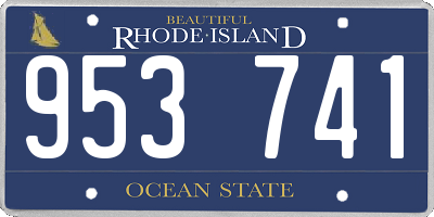 RI license plate 953741