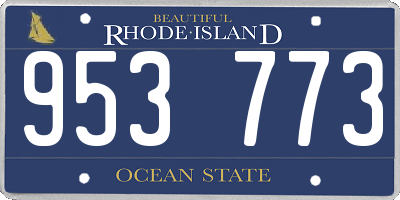 RI license plate 953773