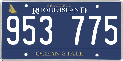 RI license plate 953775