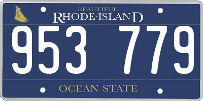 RI license plate 953779