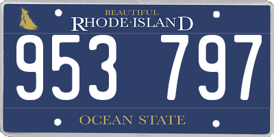 RI license plate 953797