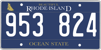 RI license plate 953824