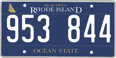 RI license plate 953844
