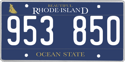 RI license plate 953850