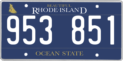 RI license plate 953851