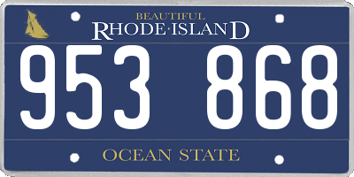 RI license plate 953868
