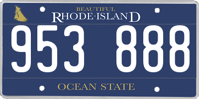 RI license plate 953888