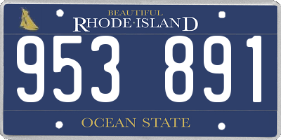 RI license plate 953891