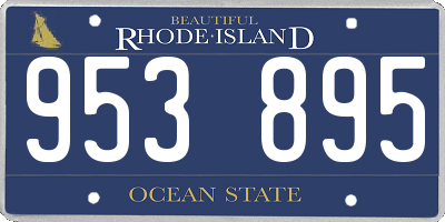 RI license plate 953895