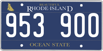 RI license plate 953900
