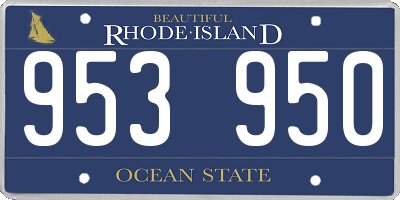 RI license plate 953950