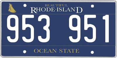 RI license plate 953951