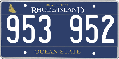 RI license plate 953952
