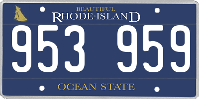 RI license plate 953959