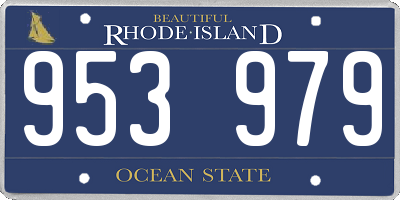 RI license plate 953979