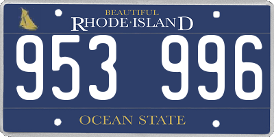 RI license plate 953996