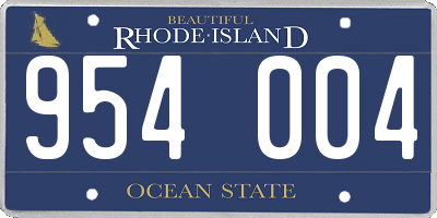 RI license plate 954004