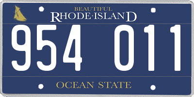 RI license plate 954011