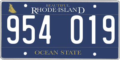 RI license plate 954019