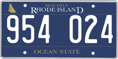 RI license plate 954024