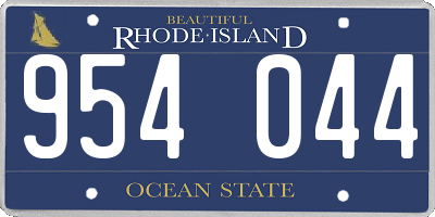 RI license plate 954044