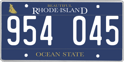 RI license plate 954045