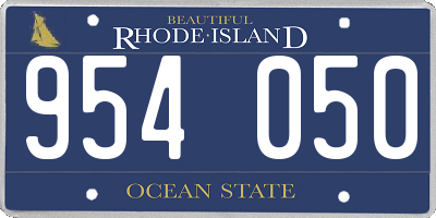 RI license plate 954050