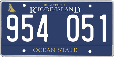 RI license plate 954051