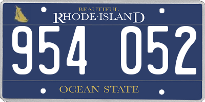 RI license plate 954052