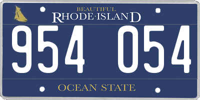 RI license plate 954054