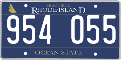 RI license plate 954055
