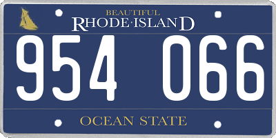 RI license plate 954066