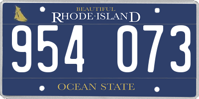 RI license plate 954073