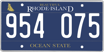 RI license plate 954075