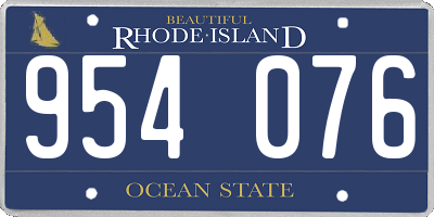 RI license plate 954076