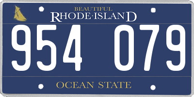 RI license plate 954079