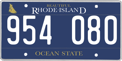 RI license plate 954080