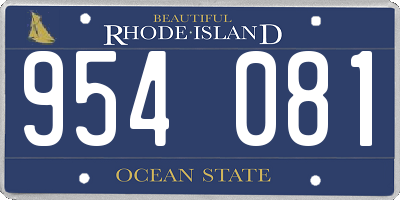 RI license plate 954081